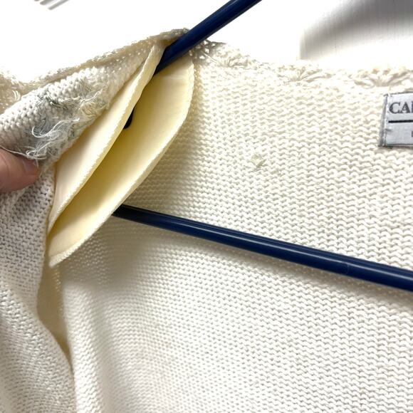 Vintage Sweater Floral Embroidered Beaded Sequin Cardigan Carolyn Taylor Size L - Picture 6 of 6